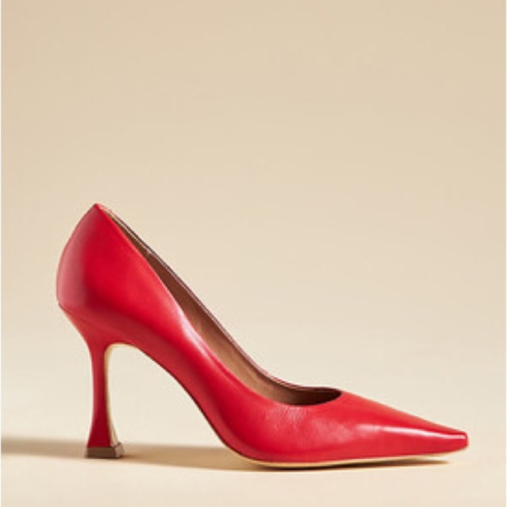 Maeve Red Pointed-Toe Leather Pumps